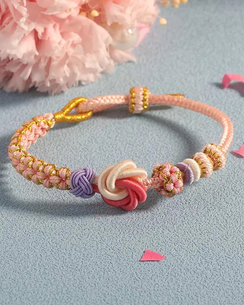 Bracelet with knot of peach blossoms 202466 Jewelry