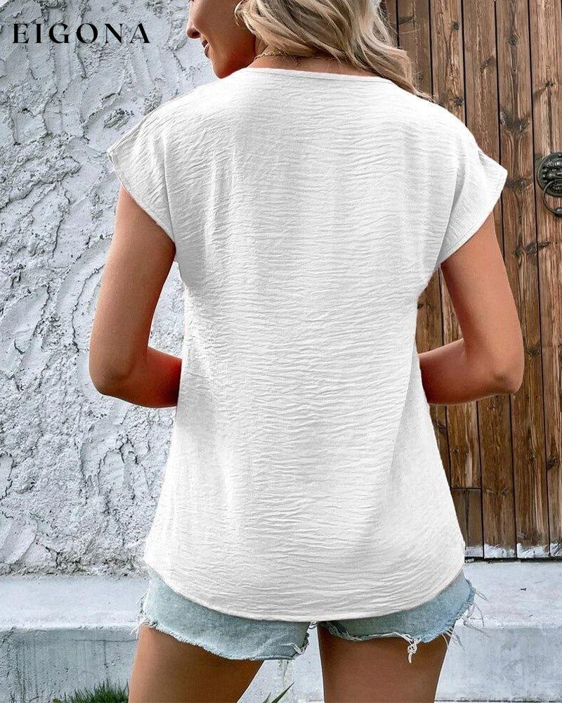 V-neck Short Sleeve T-shirt 23BF clothes Short Sleeve Tops Spring Summer T-shirts Tops/Blouses