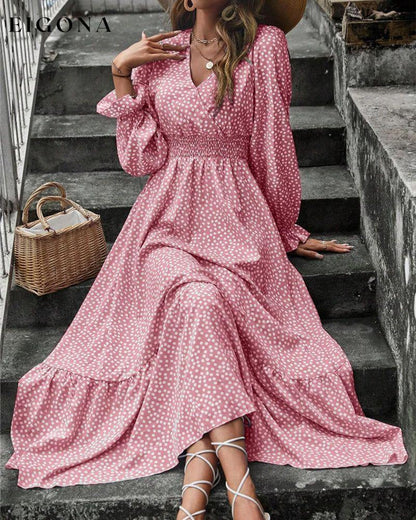 Polka dot print maxi dress 23BF Casual Dresses Clothes Dresses Spring Summer