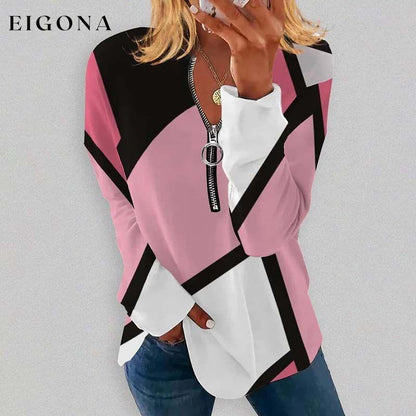 Casual Colour Block Blouse best Best Sellings clothes Plus Size Sale tops Topseller