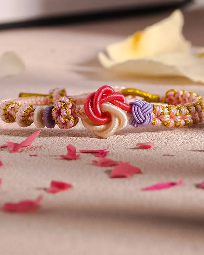 Bracelet with knot of peach blossoms 202466 Jewelry