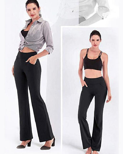 Women's High Waist and Flared Leg Yoga Pants