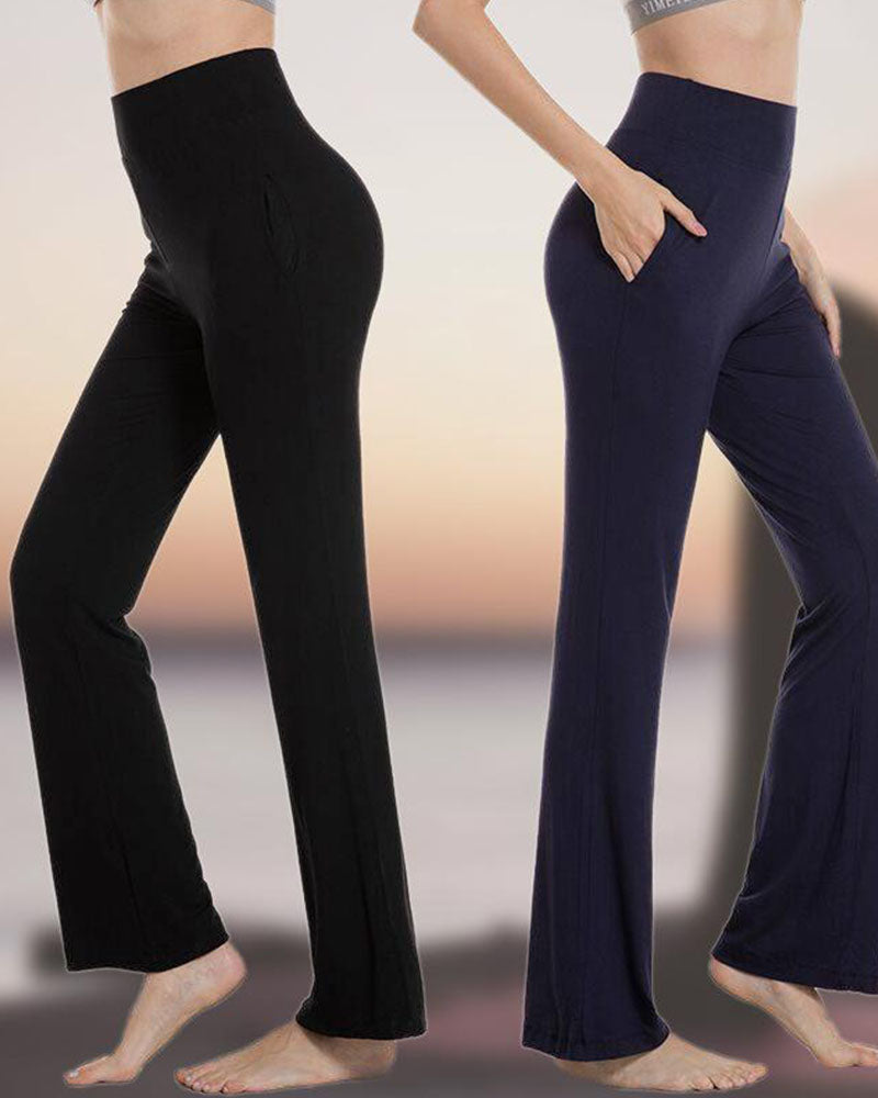 Women's High Waist and Flared Leg Yoga Pants