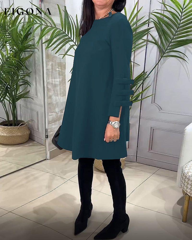 Casual Long Sleeve Knee Length Dress 2023 f/w casual dresses Clothes discount Dresses
