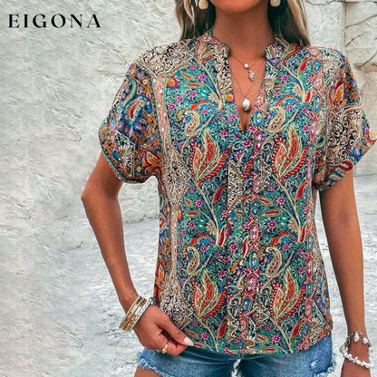 Vintage Ethnic Blouse Multicolor best Best Sellings clothes Plus Size Sale tops Topseller