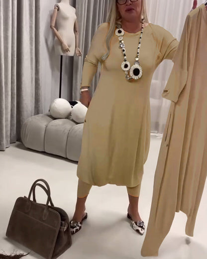 Solid Color Long Sleeve Casual Jumpsuit