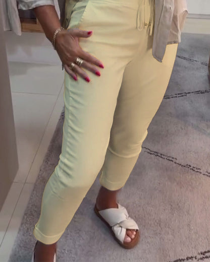 Pantaloni casual a matita con coulisse