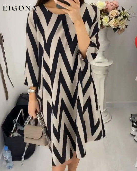 Printed loose dress Black 2023 F/W 23BF Casual Dresses Clothes Dresses Spring
