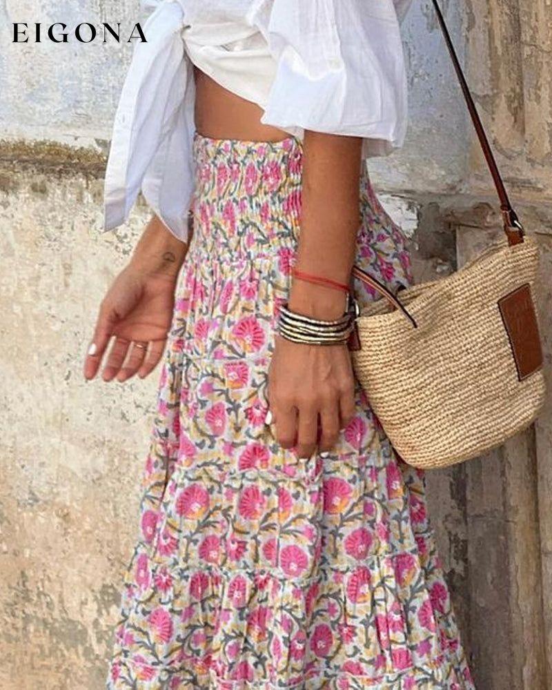 Floral skirt Pink 23BF Casual Dresses Clothes Dress Dresses Summer