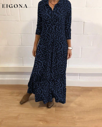 Elegant Long Dress Blue 2023 f/w 23BF casual dresses Clothes Dresses spring