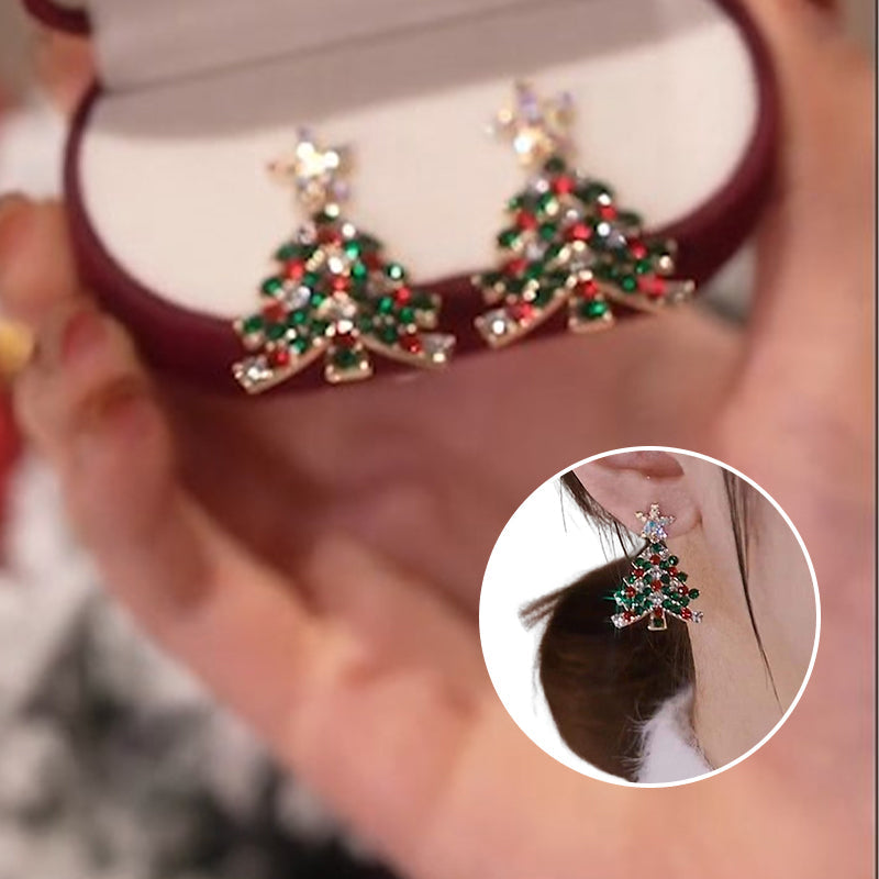 Christmas Tree Stud Earrings Jewelry