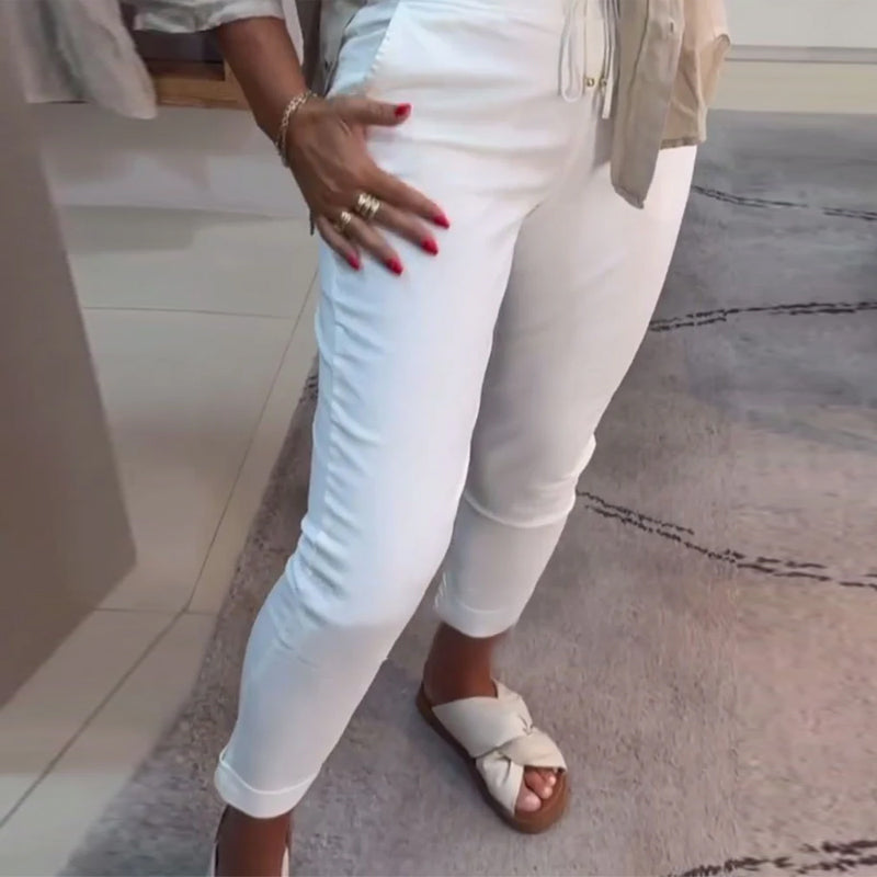 Pantaloni casual a matita con coulisse