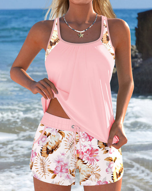 Plant Leaf Boyshort Tankini