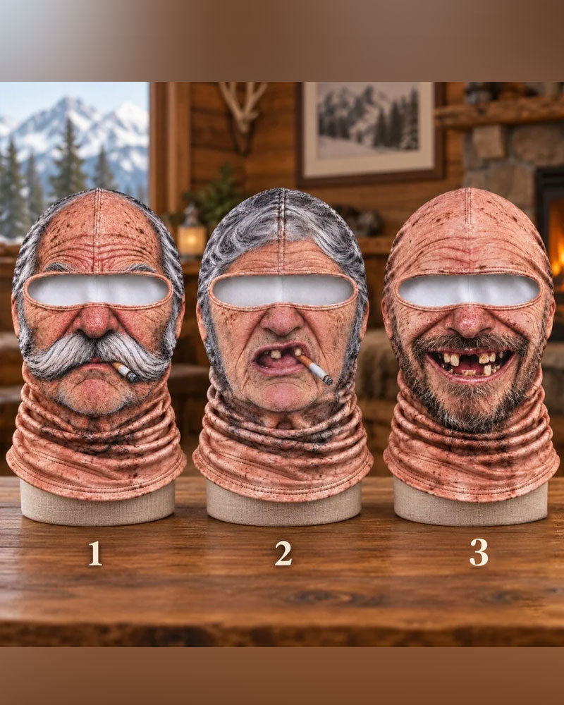 Funny 3d Grumpy Old Man Ski Mask 2024f/w accessoires spring summer
