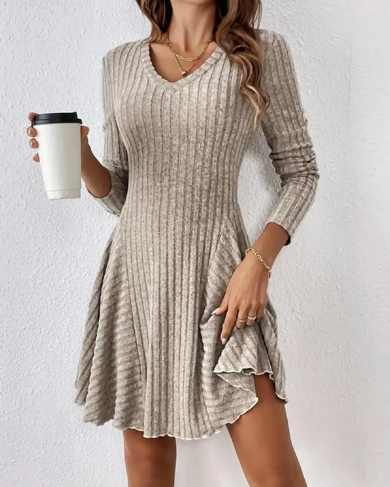 A-Line Long Sleeve Dress 2024 f/w casual dresses