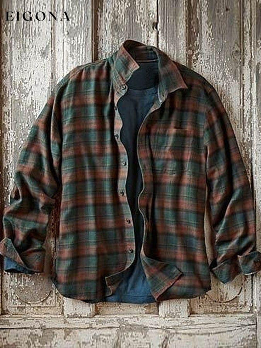 Red And Green Contrast Plaid Shirt clearance sale