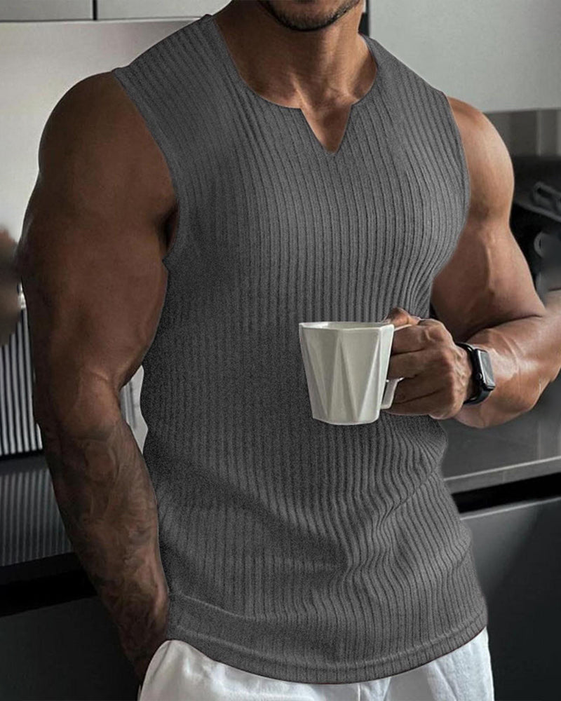 Men's Solid Color Sports Casual Tank Top