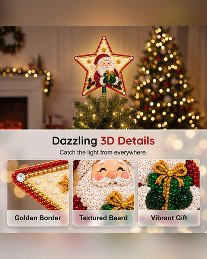 DIY Five-Pointed Star Diamond Painting Christmas Tree Topper
