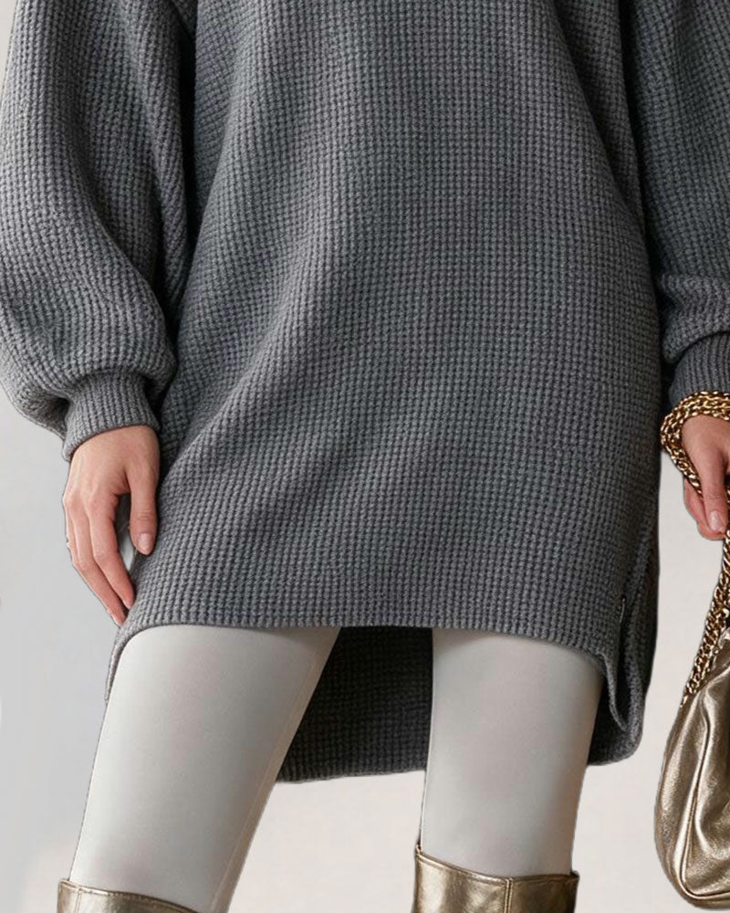 Fashion Zipper Long Knit Dress 2024 f/w casual dresses