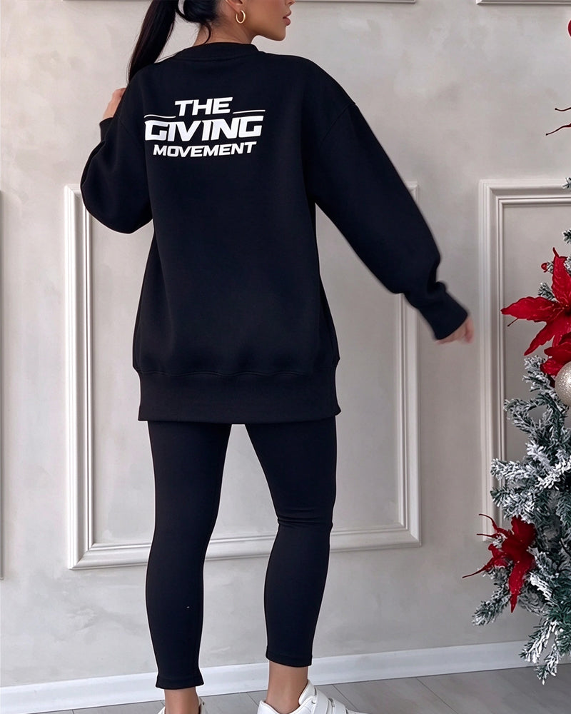 Printed Sweatshirt And Sweatpants Set 2024 f/w sets