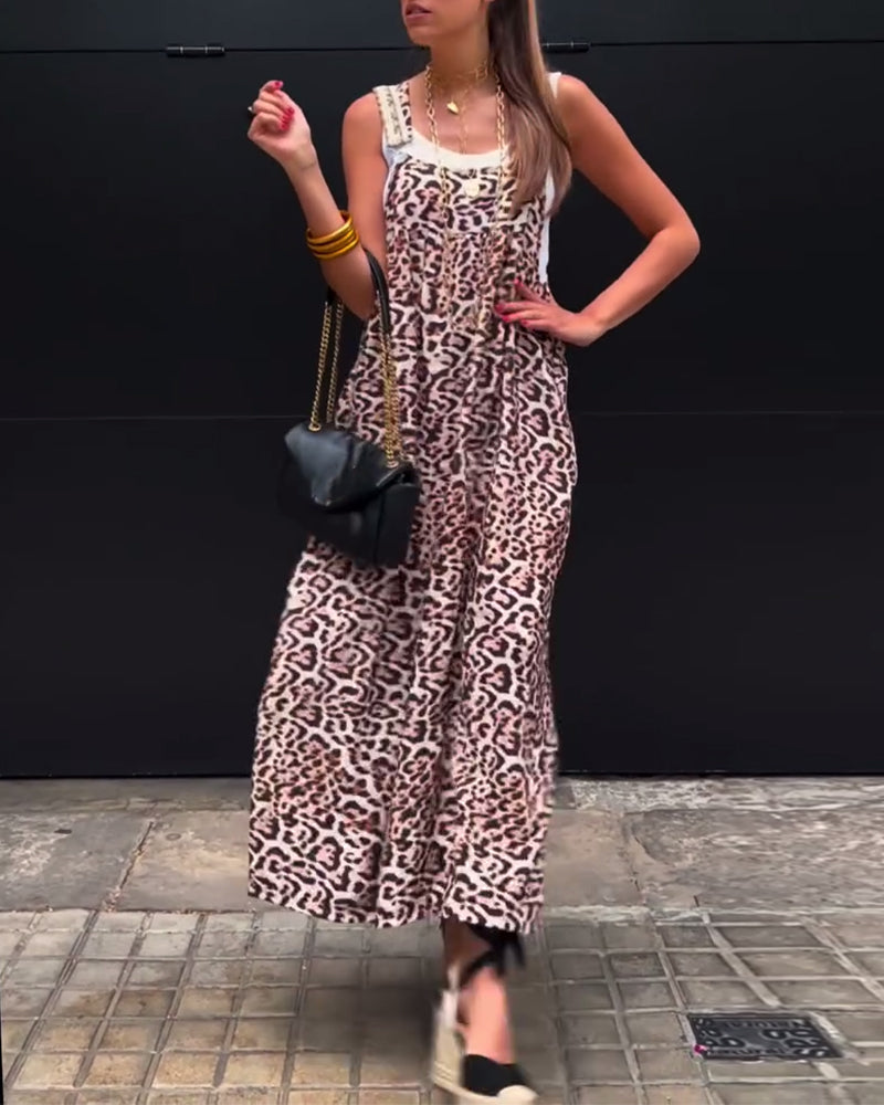 Abito con stampa leopardata