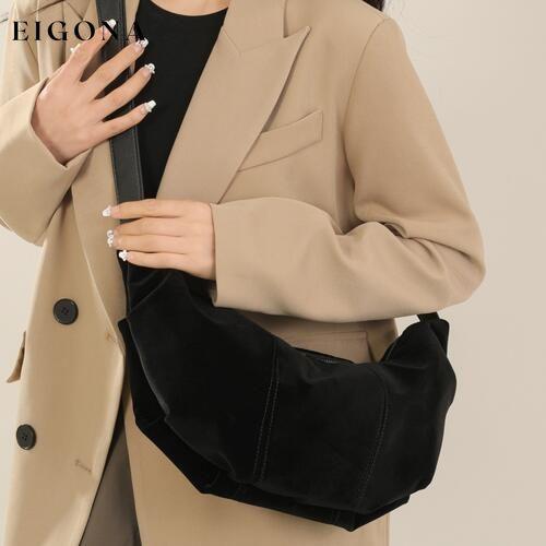 Suede Dumpling Bag clothes Ship From Overseas Y.P