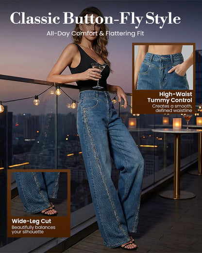 Loose-Fitting Washed Straight-Leg Jeans