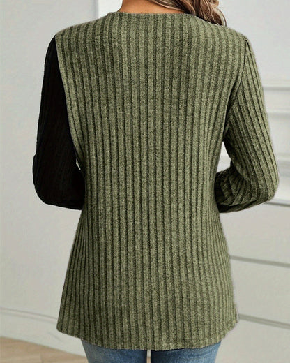 Lace Panel Slim Fit Blouse