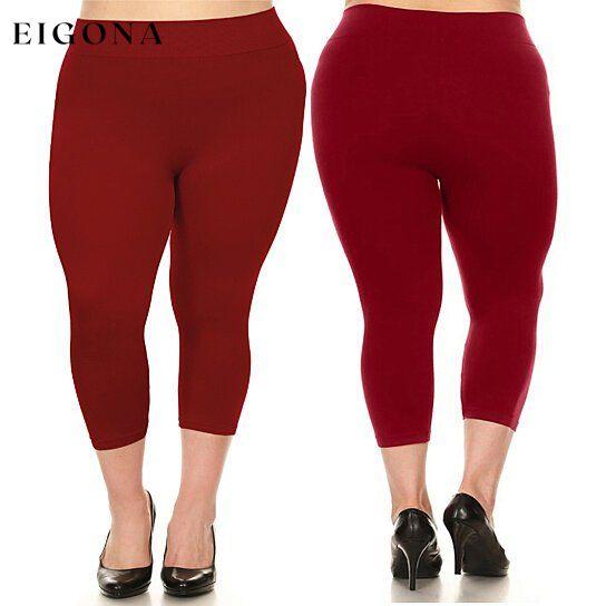 2-Pack: Plus Size Women's Ultra-Soft High Waisted Leggings __stock:1000 bottoms refund_fee:1200
