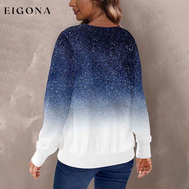 Gradient Print Casual Sweatshirt best Best Sellings clothes Plus Size Sale tops Topseller