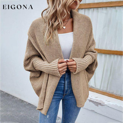 Casual Batwing Sleeve Cardigan Khaki best Best Sellings cardigan cardigans clothes Sale tops Topseller