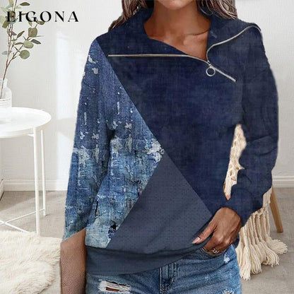 Casual Patchwork Sweatshirt best Best Sellings clothes Plus Size Sale tops Topseller