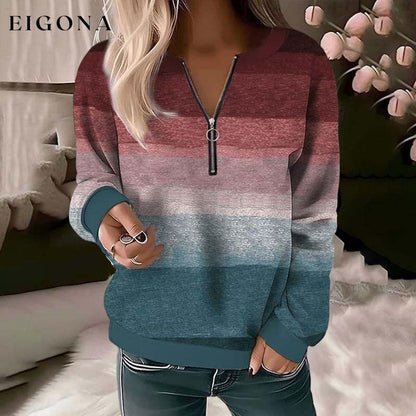 Casual Gradient Sweatshirt 16.99 best Best Sellings clothes Plus Size Sale tops Topseller