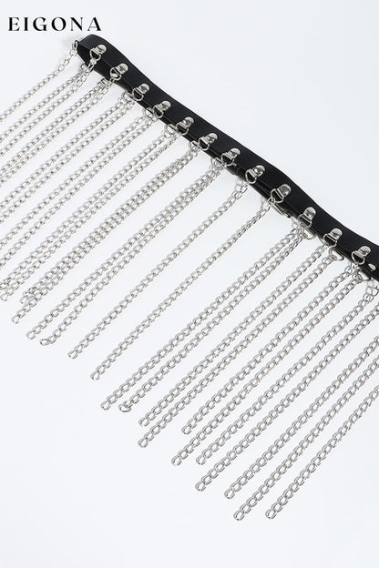 Fringed Chain PU Leather Belt clothes H.Y Ship From Overseas Shipping Delay 09/29/2023 - 10/02/2023 trend