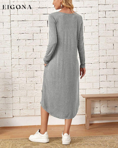 Long Sleeve Loose Cotton Dress 2022 f/w 2023 F/W 23BF Casual Dresses Clothes Dresses Spring Summer