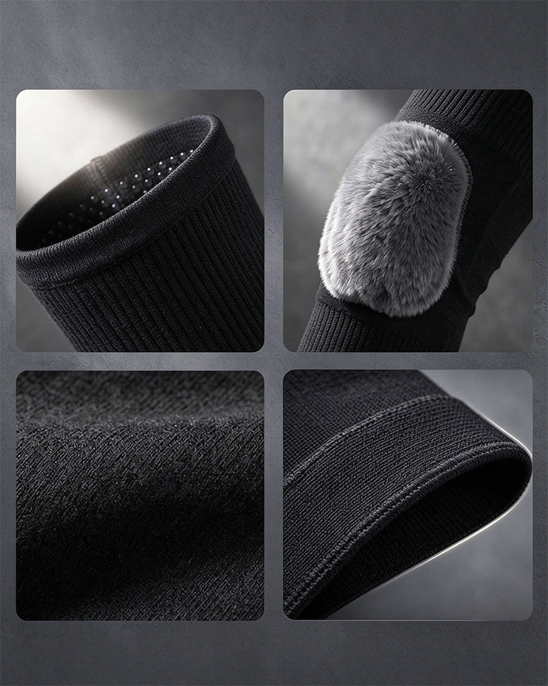 Fleece-Lined Soft-Knit Thermal Knee Warmers