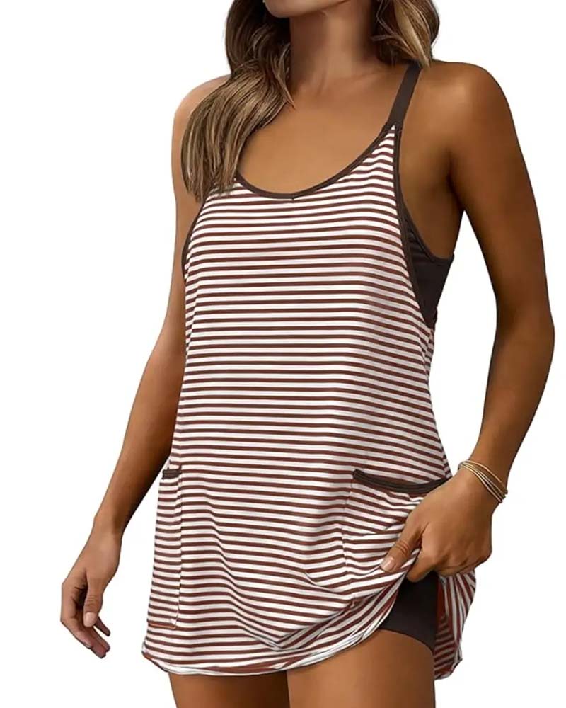 Striped Sleeveless Camisole Casual Jumpsuits