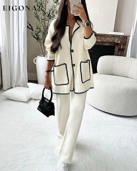 Simple Cardigan with Pockets White 2023 f/w 23BF clothes spring Sweaters sweaters & cardigans Tops/Blouses