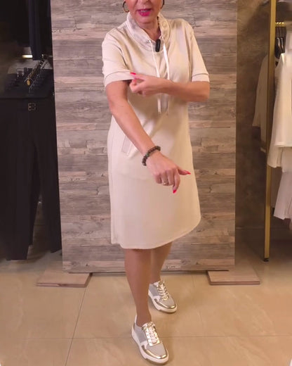 Abito casual con tasche a tubino