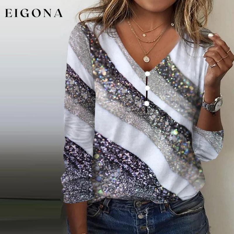 Gradient Print Casual Blouse 11.99 best Best Sellings clothes Plus Size Sale tops Topseller