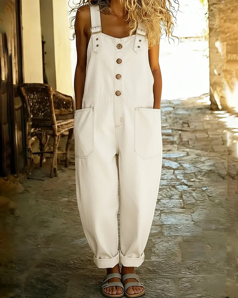 Adjustable Denim Jumpsuit