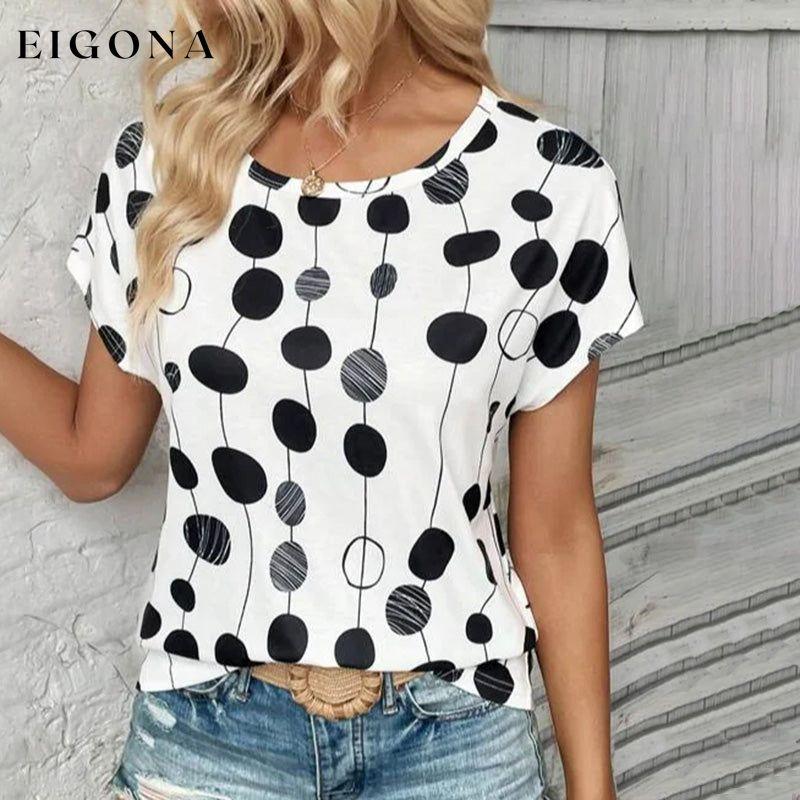 Polka Dot Casual T-Shirt best Best Sellings clothes Plus Size Sale tops Topseller