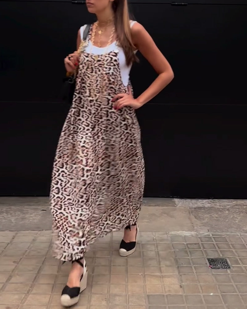 Abito con stampa leopardata