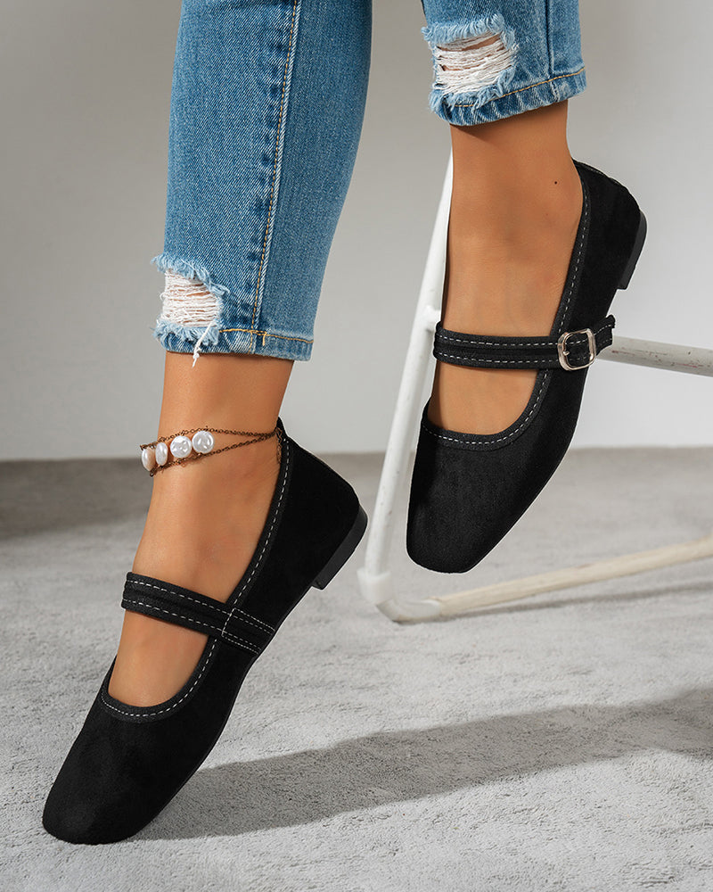 Women's Vintage Classy Elegant Square Toe Classic Mary Jane Shoes 2024 f/w shoes spring summer