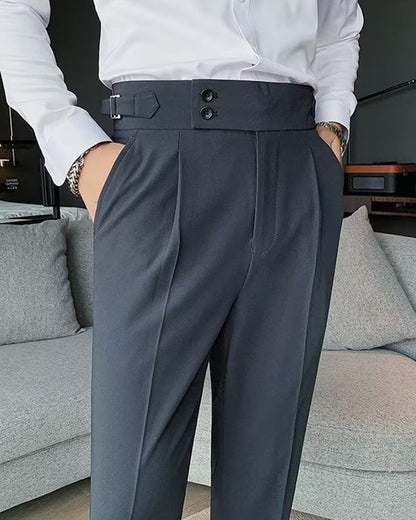Men's Pocket Solid Casual Dress Pant
