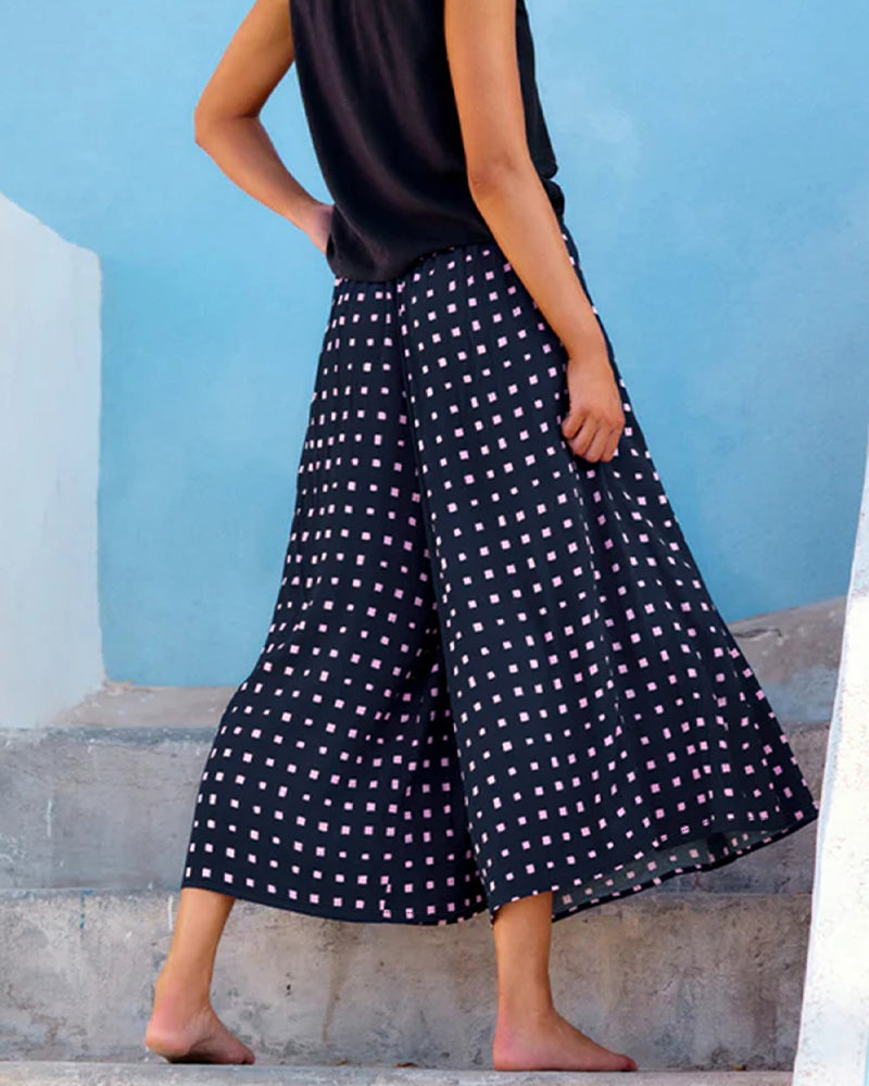 Casual Houndstooth Wide-Leg Pants pants spring summer