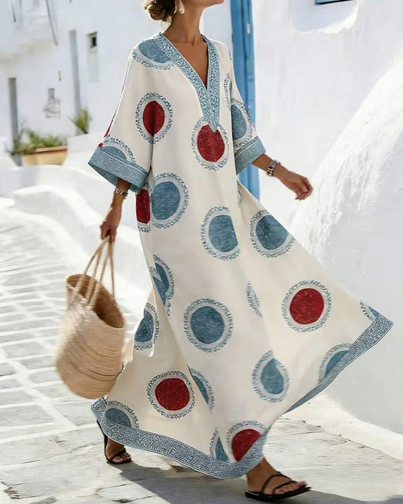 Polka Dot Print Loose Dress