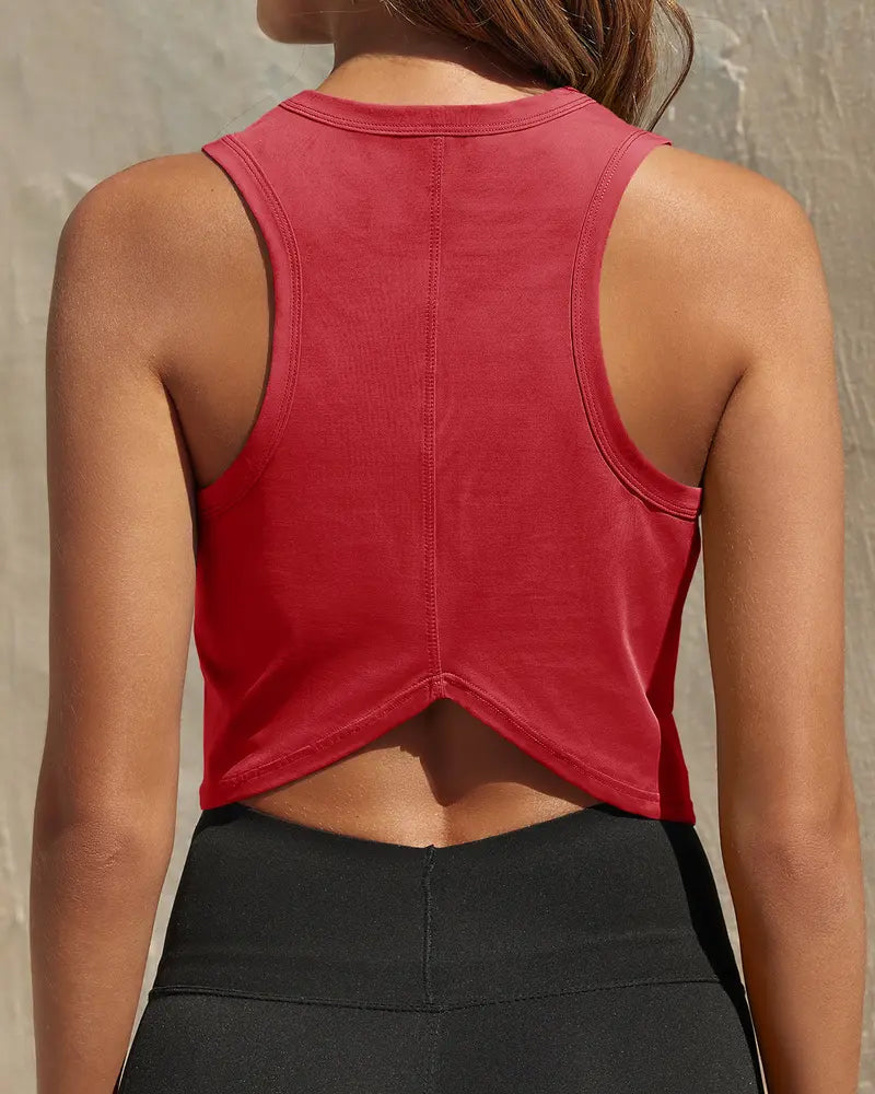 Sporty Cropped Tank Top