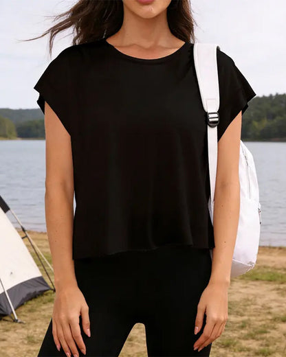 Backless Cross Design T-Shirt