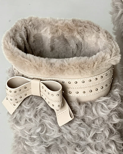 Women's Fur Lined Flat Snow Boots